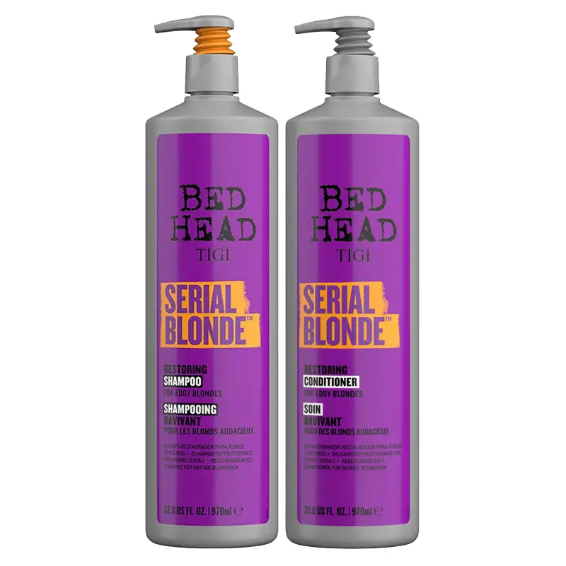 TIGI Kit Bed Head Serial Blonde Restoring Shampoo 970ml + Conditioner 970ml