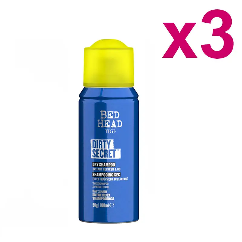 TIGI Kit Bed Head Dirty Secret Dry Shampoo 3 Pezzi x 100ml