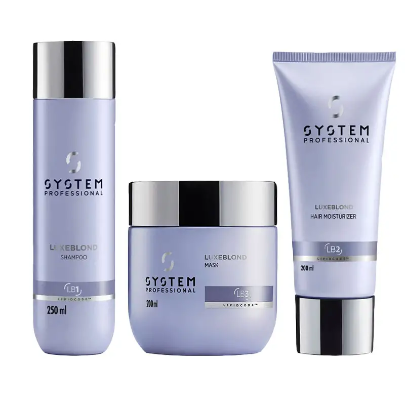 SYSTEM PROFESSIONAL Kit Luxeblond Shampoo 250ml + Mask 200ml + Hair Moisturiser 200ml
