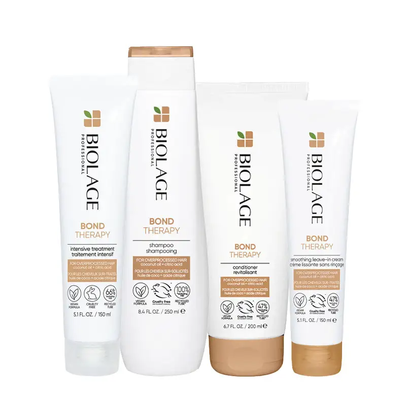BIOLAGE Kit Bond Therapy Treatment 150ml + Shampoo 250ml + Conditioner 200ml + Leave In Cream 150ml