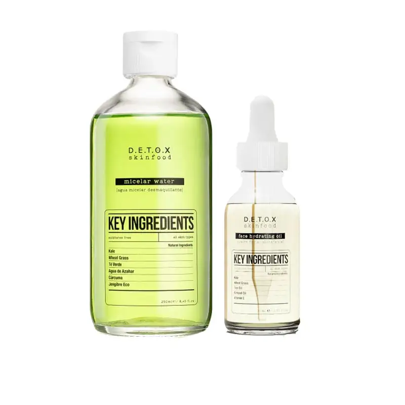DETOX Skinfood Kit Hair Micellar Water 250ml + Face Hydrating Oil 30ml
