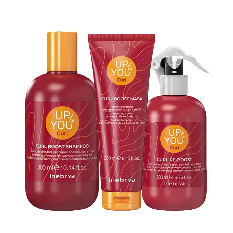 INEBRYA Kit Up To You Boost Curl Shampoo 300 + Mask 250+ Re boost Spray 200ml