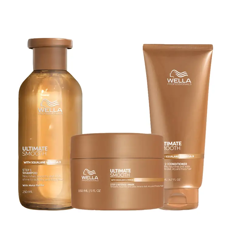 WELLA Kit Ultimate Smooth Step 1 Shampoo 250ml + Step 2 Intense Mask 150 + Step 2 Conditioner 200ml