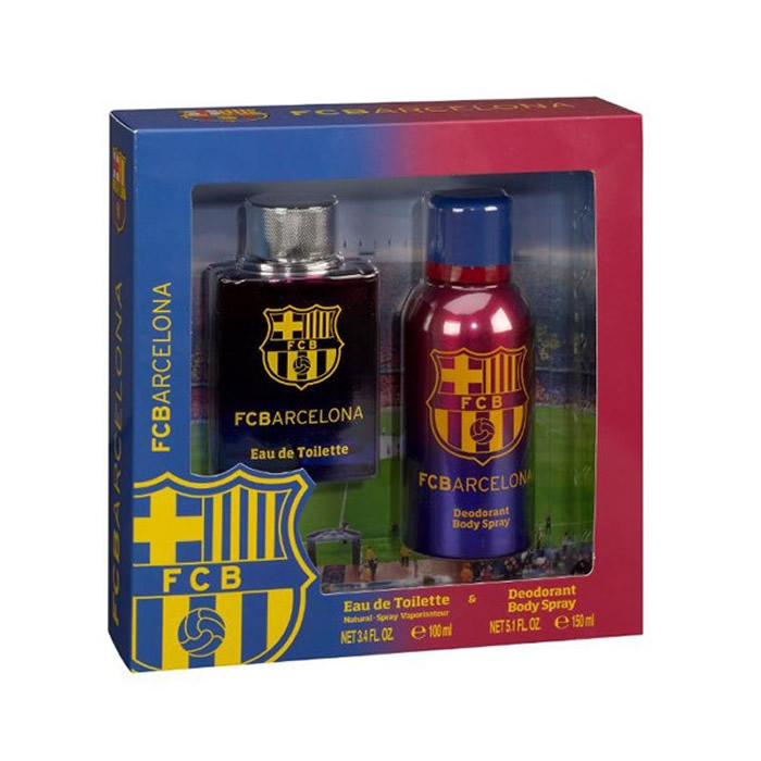 FC Barcelona Eau De Toilette Spray 100ml Set 2 Parti