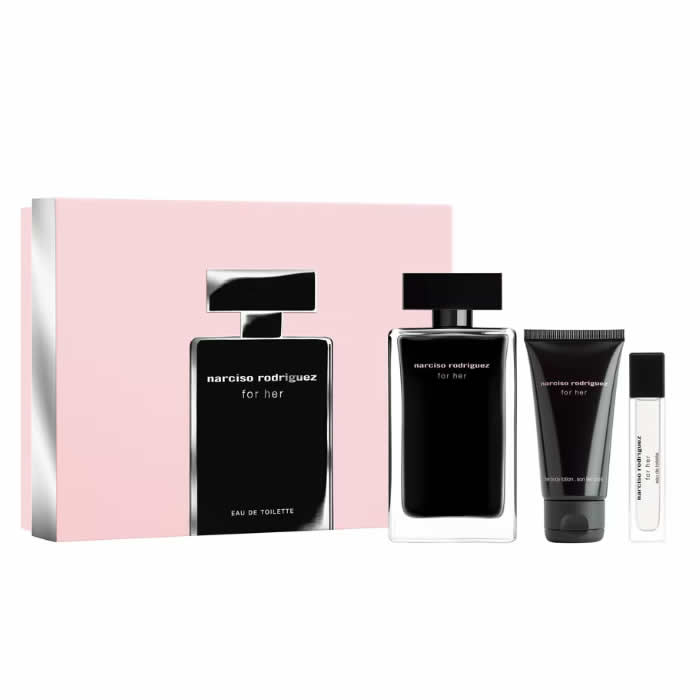 Narciso Rodriguez For Her Eau De Toilette Spray 100ml Set 3 Parti