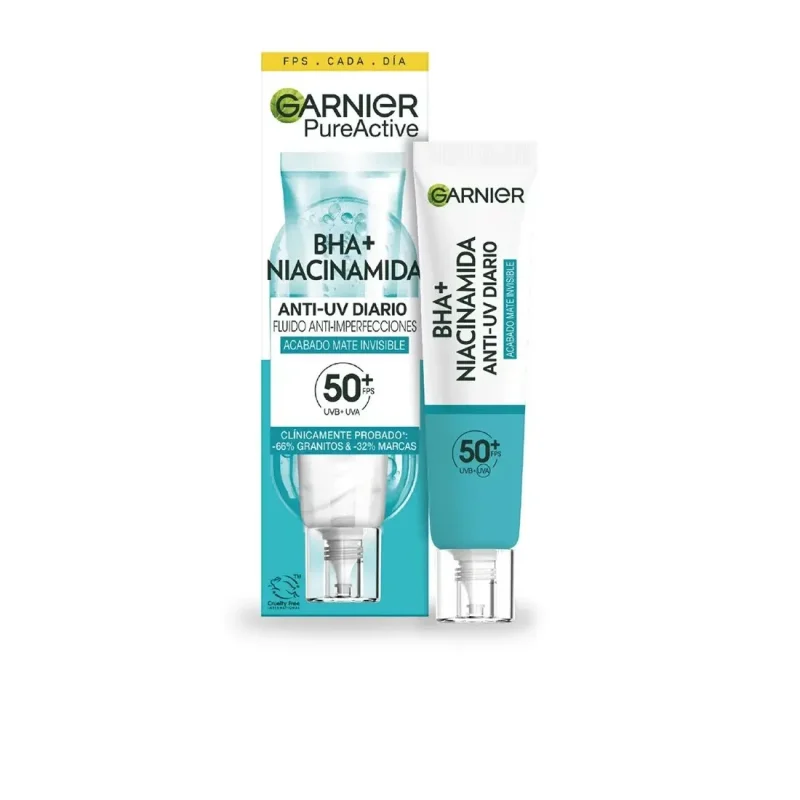 Garnier Pure Active Bha Niacinamida Fluido Anti-Imperfecciones Fps50 40ml