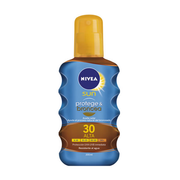Nivea Sun Spray Solare Protect And Bronze Spf30 200ml