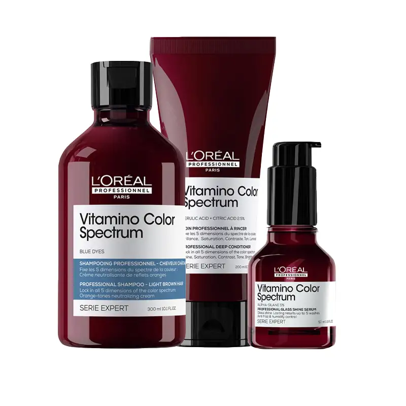 L'OREAL Kit Serie Expert Vitamino Color Spectrum Shampoo Orange Tones 300ml + Conditioner 200ml + Serum 50ml