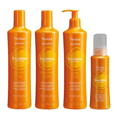 FANOLA Kit Wonder Nourishing Shampoo 350ml + Conditioner 350ml + Mask 350ml + Elixir 100ml