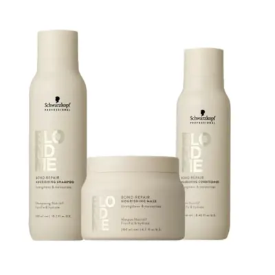 SCHWARZKOPF Kit BlondMe Bond Repair Nourishing Shampoo 300ml + Mask 200ml + Conditioner 250ml