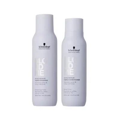 SCHWARZKOPF Kit BlondMe Bond Repair Purple Shampoo 300ml + Conditi 250ml