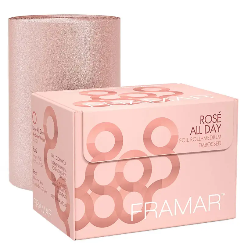 FRAMAR Rose Gold Embossed Foil Roll Medium 97 5mt