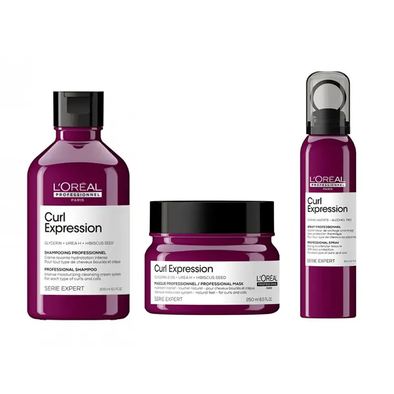 L'OREAL Kit Serie Expert Curl Expression Professional Shampoo 300ml + Maschera 250ml + Spray 150ml