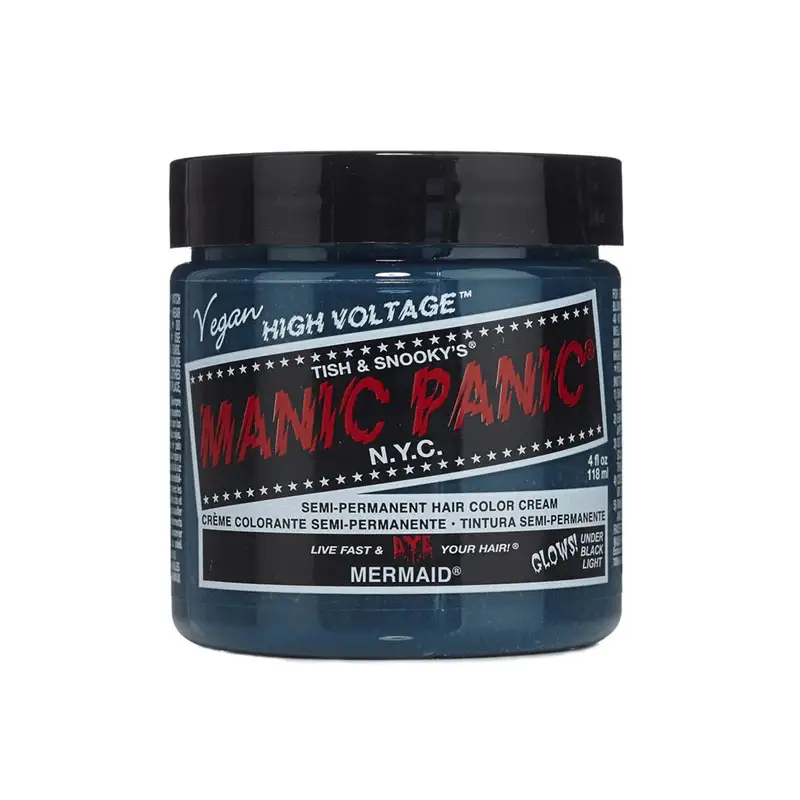 MANIC PANIC Classic High Voltage Semi-Permanent Hair Color Cream 118ml MERMAID BLUE