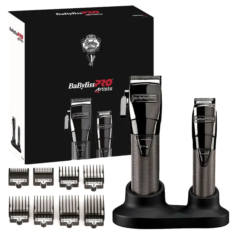 BABYLISS Pro Set Professional Clipper + Trimmer Dual Charging Gunsteel FX8705E