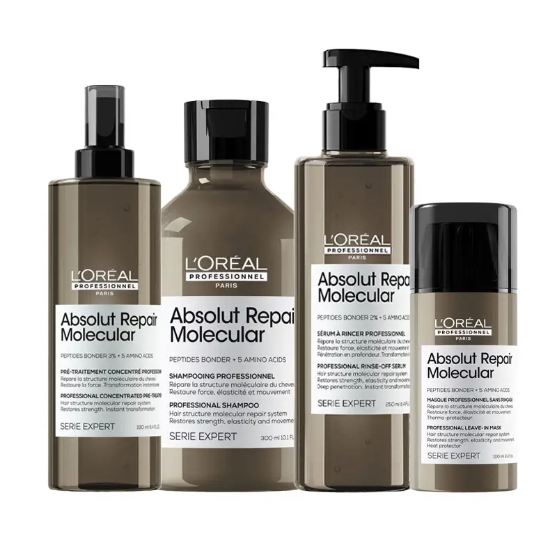 L'OREAL Kit Serie Expert Absolut Repair Molecular Pre Traitment 190ml + Shampoo 300ml + Serum 250ml + Mask 100ml