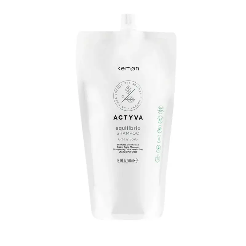 KEMON Actyva Equilibrio Refill Pouch Bag Shampoo Greasy Scalp 500ml