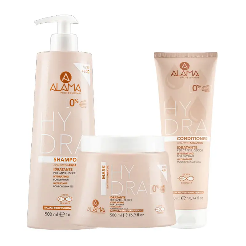 ALAMA Professional Kit Hydra Shampoo 500ml + Mask 500ml + Conditioner 300ml