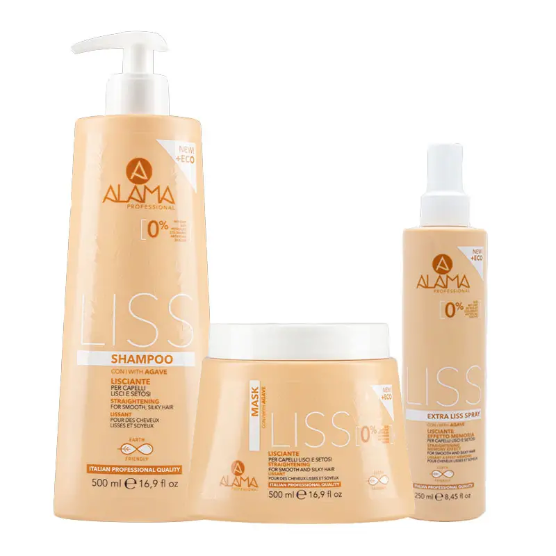 ALAMA Professiona Kit Liss Shampoo 500ml + Mask 500ml + Spray 250ml