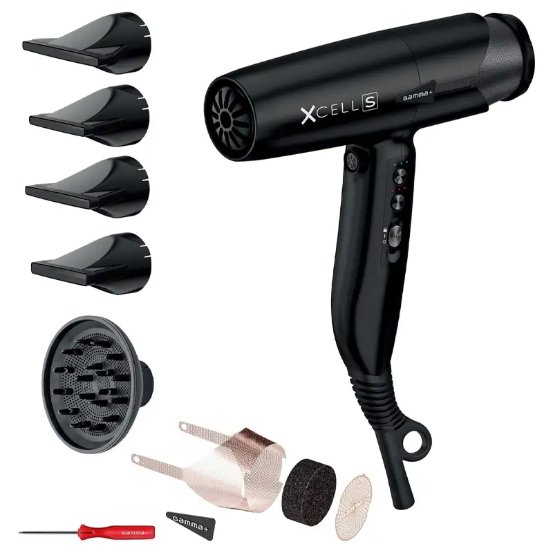 GAMMA+ Xcell S Asciugacapelli Professionale Black