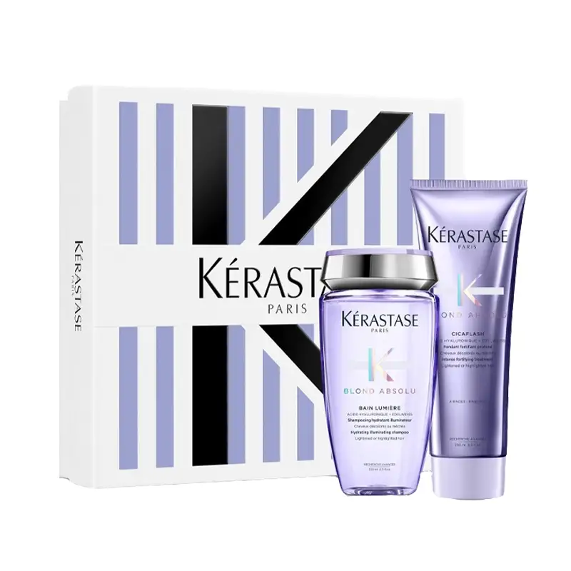 KERASTASE Set Blond Absolu Cofanetto Per Capelli Biondi Shampoo 250ml + Conditioner 250ml