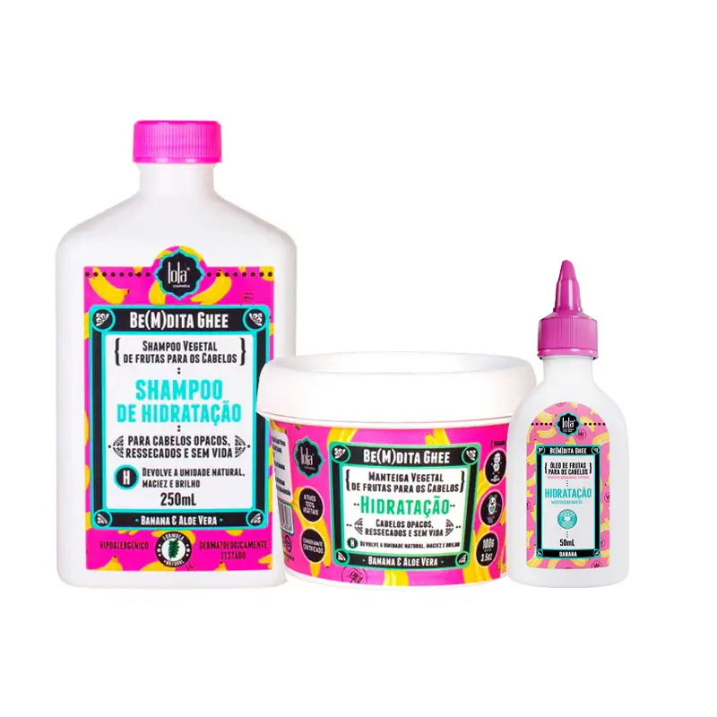 LOLA Kit Be(M)Dita Ghee Shampoo Banana & Aloe Vera 250ml + Mask 100ml + Oil 50ml