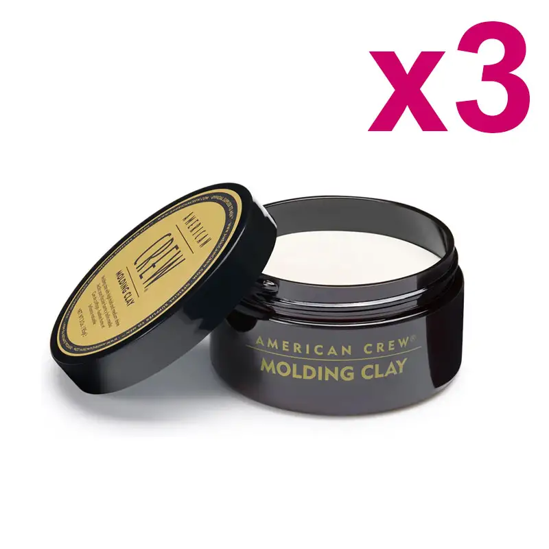 AMERICAN CREW Kit Cera Molding Clay 3 Pezzi x 85gr