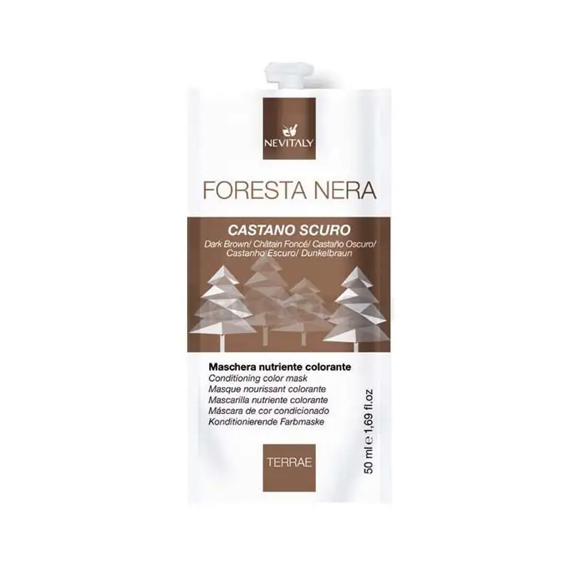 NEVITA Terrae Maschera Nutriente Colorante Foresta Nera Castano Scuro 50ml