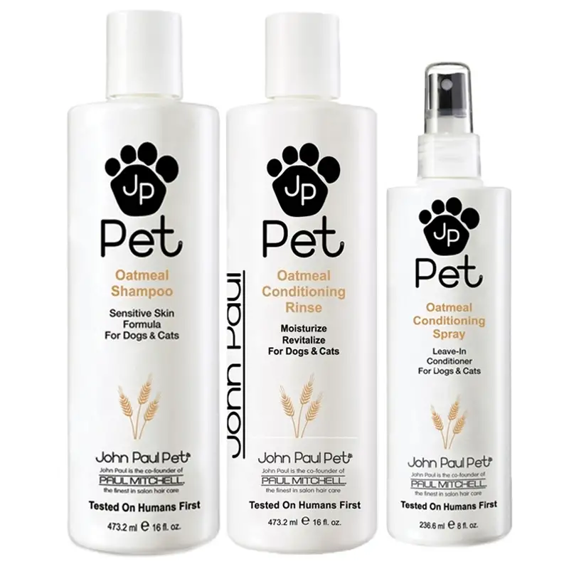 JOHN PAUL PET KIT Oatmeal Shampoo 473ml + Conditioning Rinse 473ml + Spray 236ml