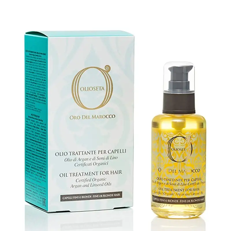 OLIOSETA Oro Del Marocco Olio Trattante per Capelli Fini o Biondi 100ml
