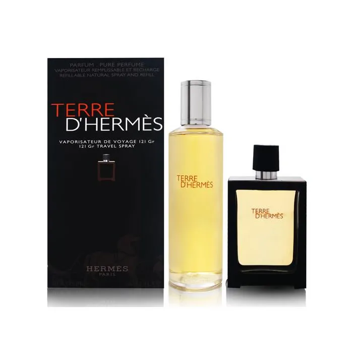 Terre D'hermes Eau De Parfum Spray Ricaricabile 30ml Set 2 Parti