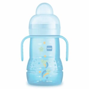 Mam Trainer Biberon In Vetro 220ml Colore Blu 4M+