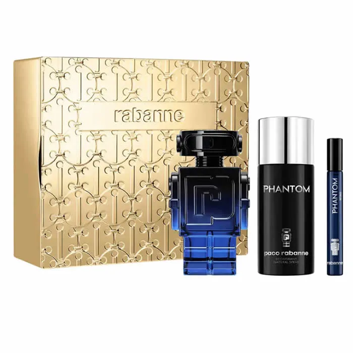 Paco Rabanne Phantom Intense Eau De Parfum Spray 100ml Set 3 Parti