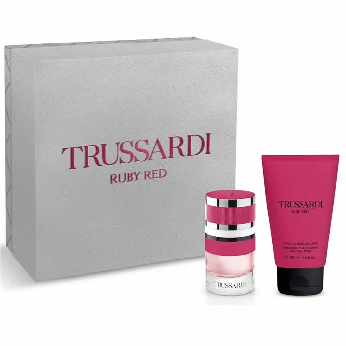 Trussardi Ruby Red Eau De Perfume Spray 60ml Set 2 Parti