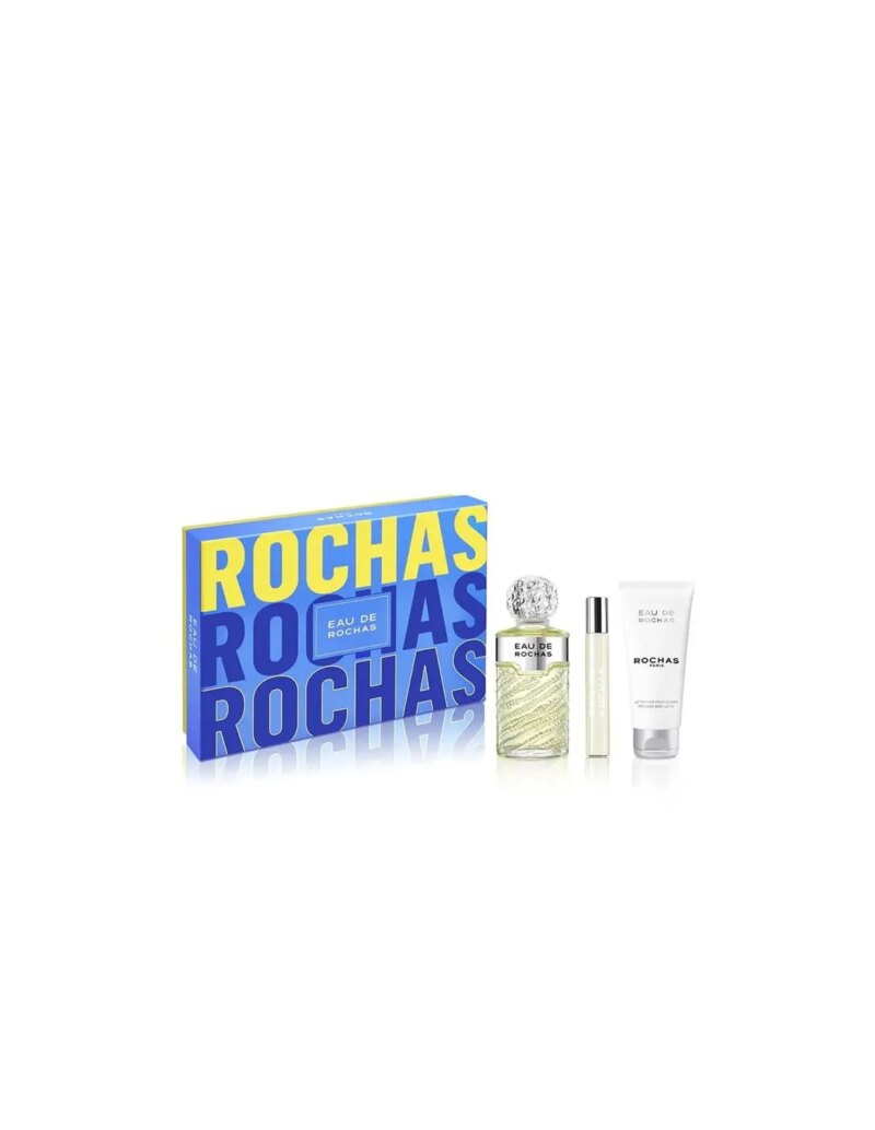 SET EAU ROCHAS EDT 100ML BODY 100ML EDT 20ML@