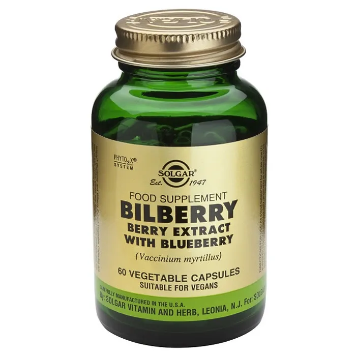 Solgar Bilberry Berry Extract With Blueberry 60 Capsule