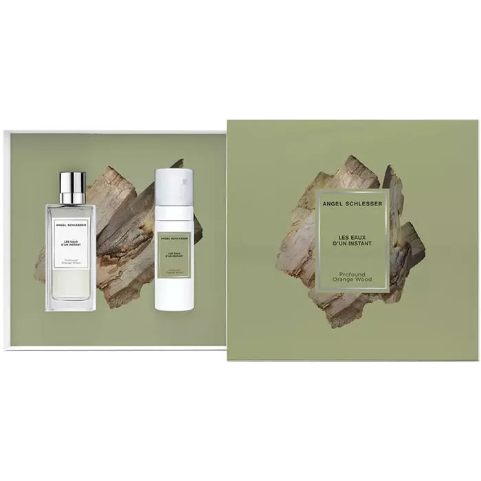 Angel Schlesser Les Eaux D'un Instant Profound Orange Wood Eau De Toilette Spray 100ml Set 2 Parti