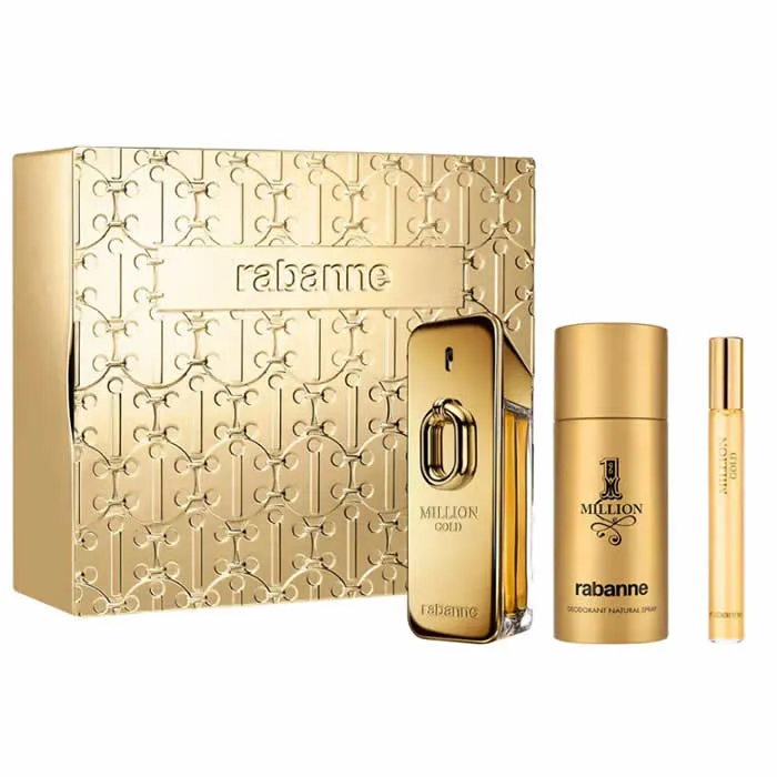 Rabanne Million Gold Eau de Parfum Intense Spray 100ml Set 3 Parti