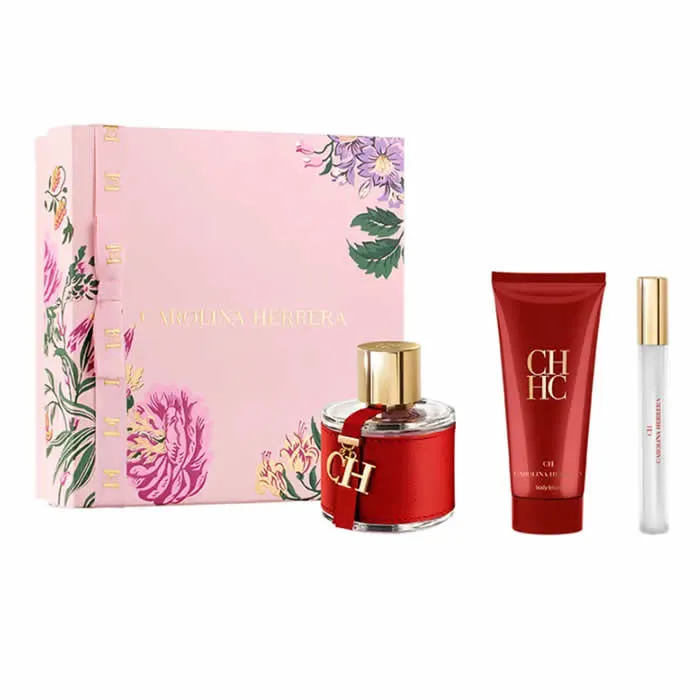Carolina Herrera Ch Eau De Toilette Spray 100ml Set 3 Parti