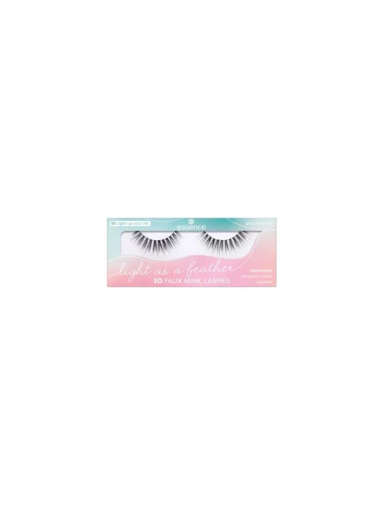 ESSENCE COSMETICS LIGHT AS A FEATHER PESTAÑAS DE VISIÓN SINTÉTITCAS 3D 01 1 U