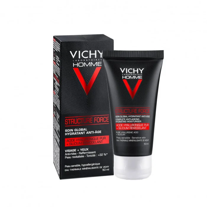 Vichy Homme Structure Force Anti-Aging Hydrating Pelle Sensibile 50ml