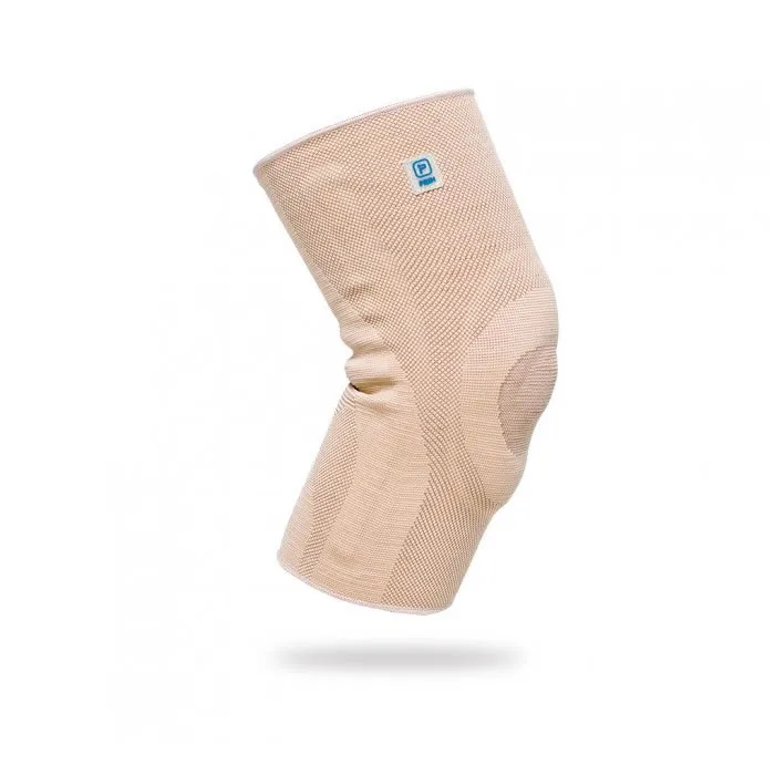 Ginocchiera elastica con cuscinetto in silicone e stabilizzatori laterali T.M