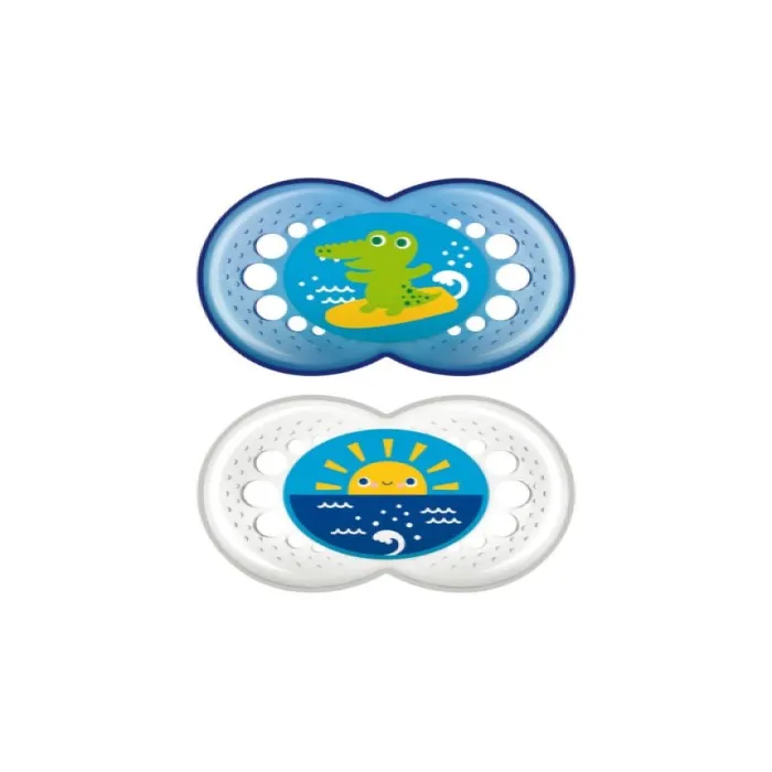 Mam Baby Succhietto Originale 16+ In Silicone Blu 2U