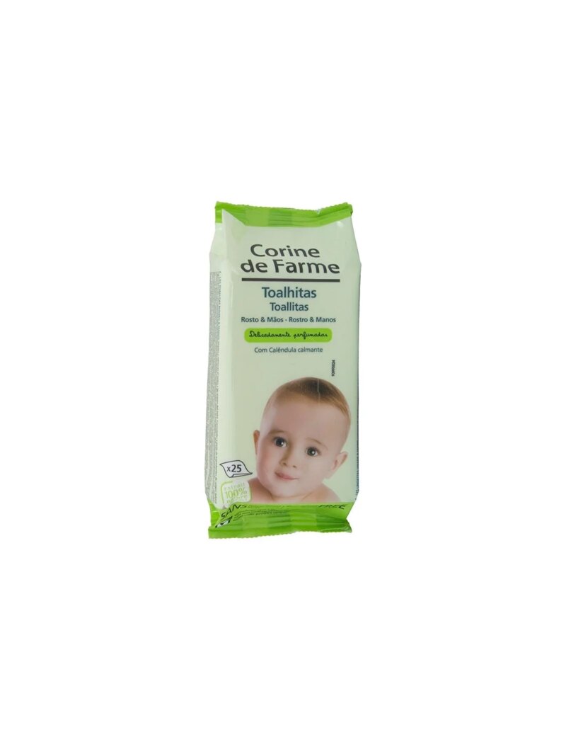 CORINE DE FARME CORINE DE F TOALLITAS ROSTRO Y MANOS PIELES SENSIBLES 25 UD