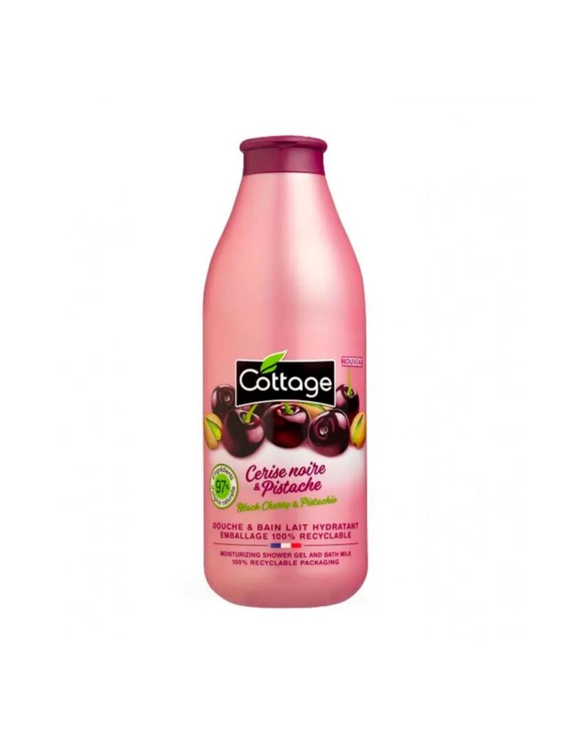 COTTAGE HIDRATANTE GEL DE DUCHA CREMOSO CEREZA NEGRA Y PISTACHO 750ML