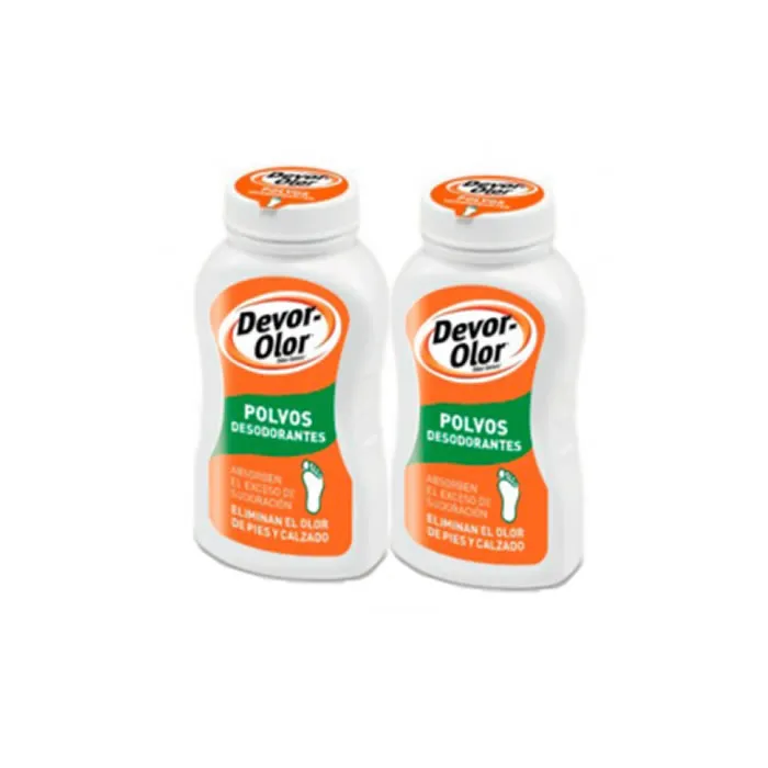 Devor Olor Piedi Secchi Deodorante in Polvere 2x100g