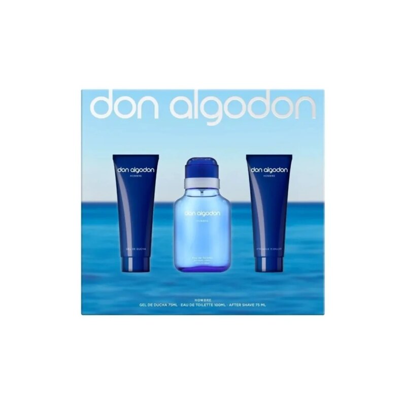 Don Algodón para Hombre Eau de Toilette Spray 100ml Set 3 Pieces
