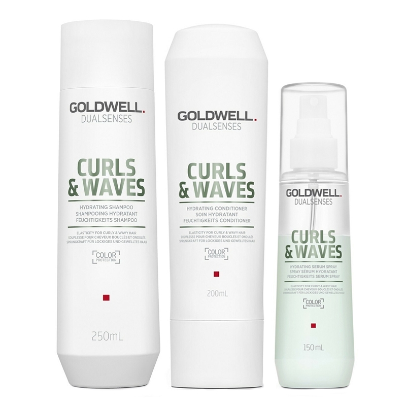GOLDWELL Kit DS Curls & Waves Hydrating Shampoo 250ml + Balsamo 200ml + Spray 150ml