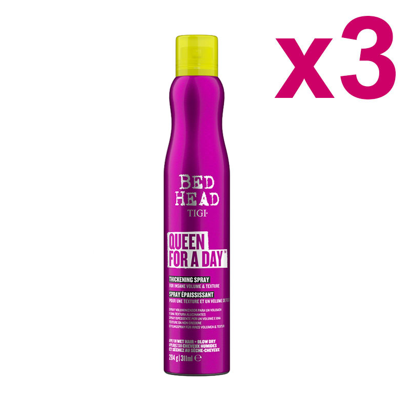 TIGI Kit Bed Head Queen For a Day Thickening Spray 3 Pezzi x 311ml