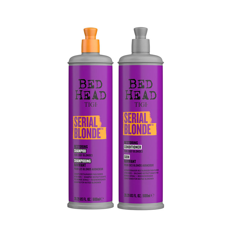 TIGI Kit Bed Head Serial Blonde Restoring Shampoo 600ml + Conditioner 600ml